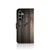 Samsung Galaxy S24 FE Book Style Case Steigerhout design houten achterkant