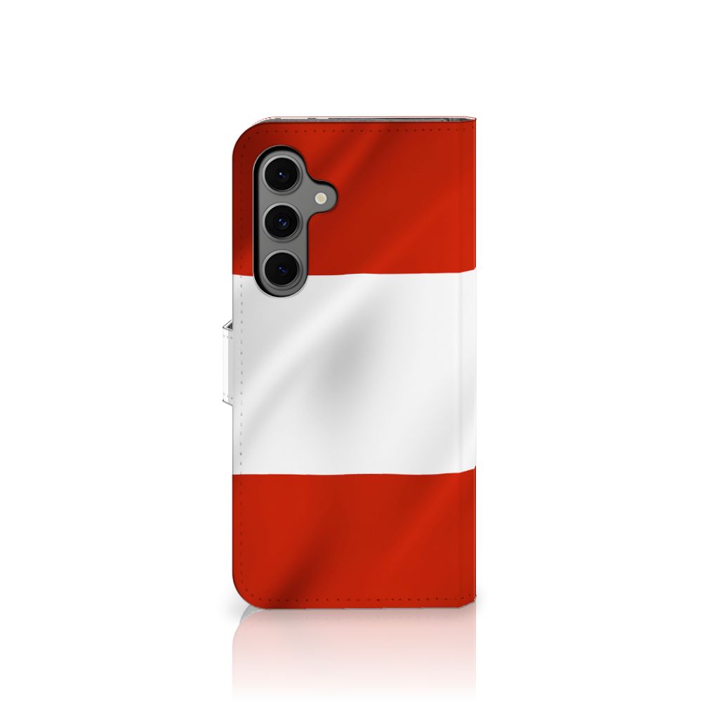 Samsung Galaxy S24 FE Bookstyle Case Oostenrijk bookstyle ontwerp aanzicht