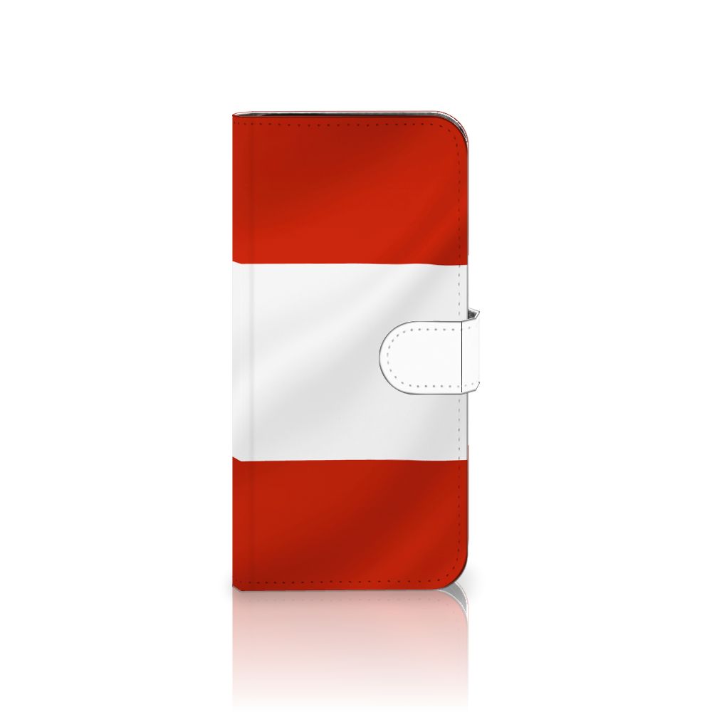 Samsung Galaxy S24 FE Bookstyle Case Oostenrijk vlag rood wit