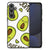 Samsung Galaxy S24 FE Hoesje Avocado Singing hoesje illustraties voorkant