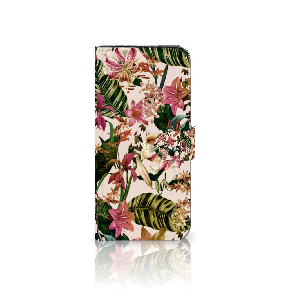 Samsung Galaxy S24 FE Hoesje Flowers telefoonhoesje bloemen tropisch voorkant
