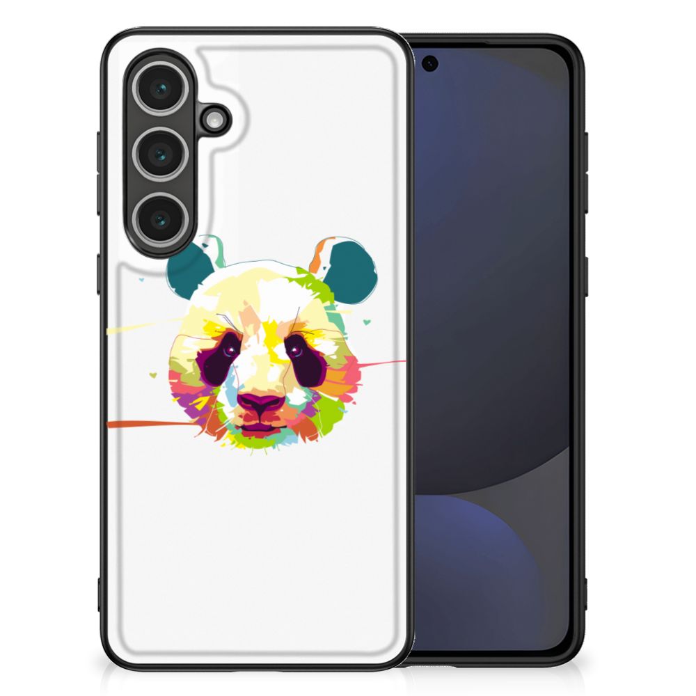 Samsung Galaxy S24 FE Hoesje Panda Color panda illustratie achterkant