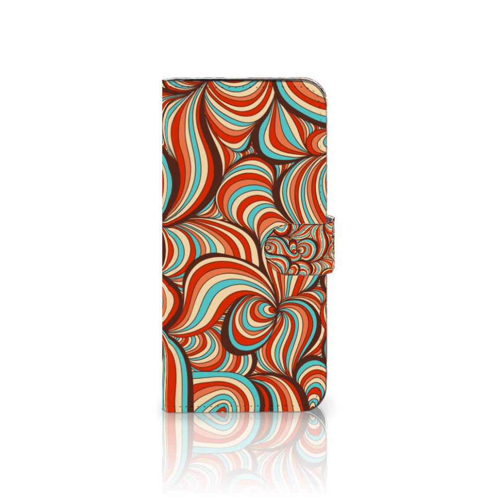 Samsung Galaxy S24 FE Hoesje Retro retro design kleurige swirls aanzicht