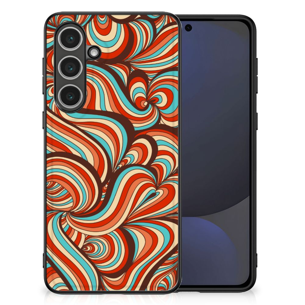 Samsung Galaxy S24 FE Leuk Telefoonhoesje Retro Vormen print achteraanzicht