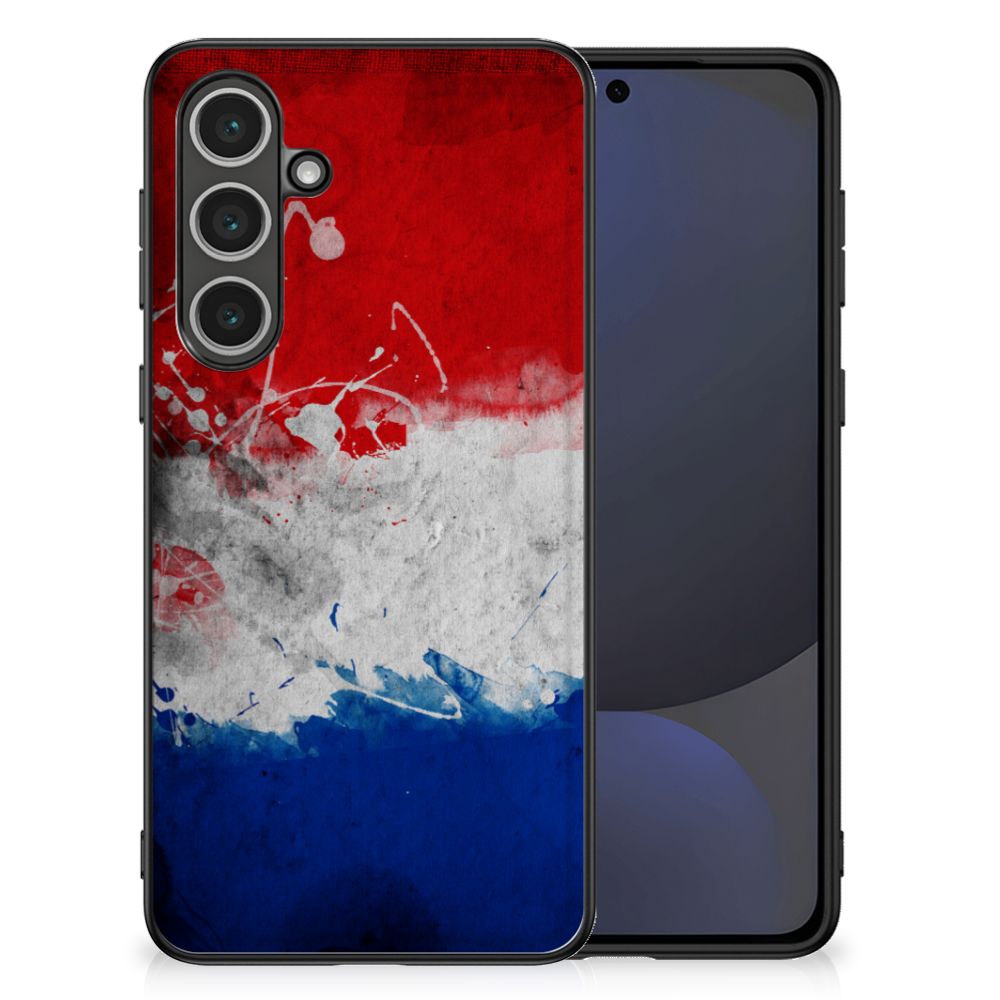 Samsung Galaxy S24 FE Silicone Case Nederland vlaggenprint achterkant
