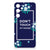 Samsung Galaxy S24 FE Silicone-hoesje Flowers Blue DTMP achterkant met bloemen en tekst
