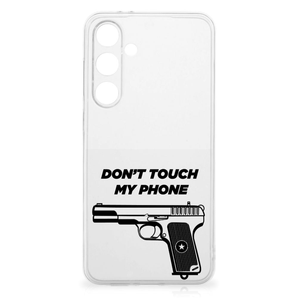 Samsung Galaxy S24 FE Silicone-hoesje Pistol DTMP ontwerp voorkant