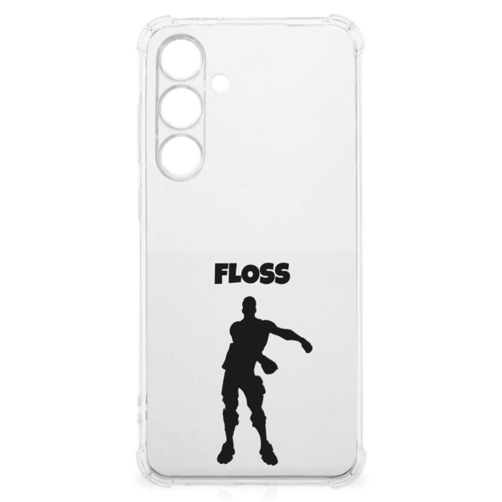 Samsung Galaxy S24 FE Stevig Bumper Hoesje Floss transparant design voorkant