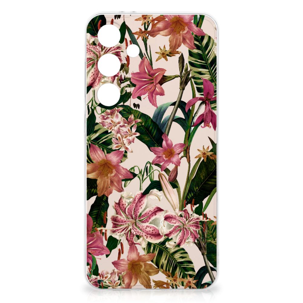Samsung Galaxy S24 FE TPU Case Flowers bloemen design achterkant