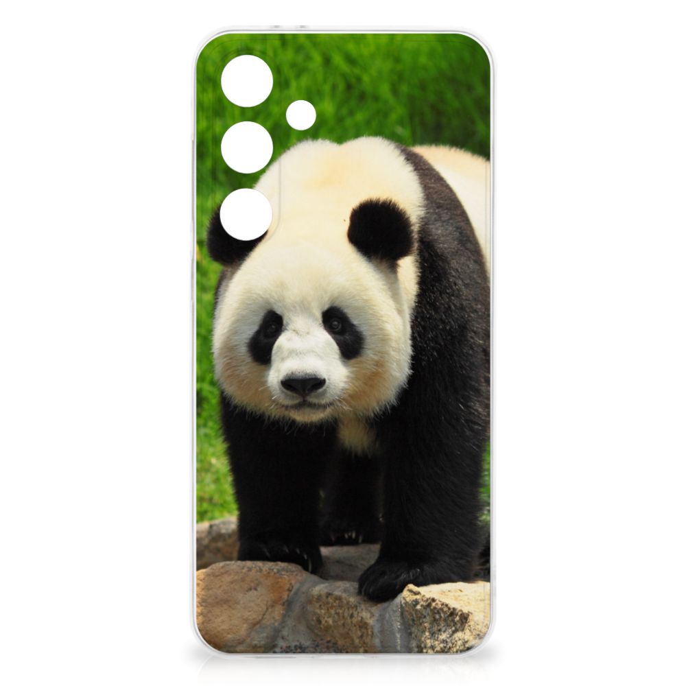 Samsung Galaxy S24 FE TPU Hoesje Panda ontwerp panda voorkant