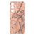 Samsung Galaxy S24 FE TPU Siliconen Hoesje Marmer Oranje achterkant marmer oranje design