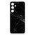 Samsung Galaxy S24 FE TPU Siliconen Hoesje Marmer Zwart achterkant zwart marmer design