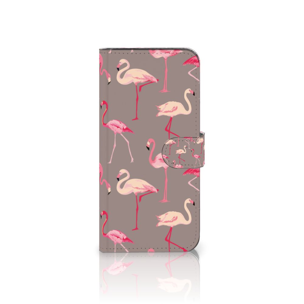 Samsung Galaxy S24 FE Telefoonhoesje met Pasjes Flamingo telefoonhoesje flamingo design voorkant