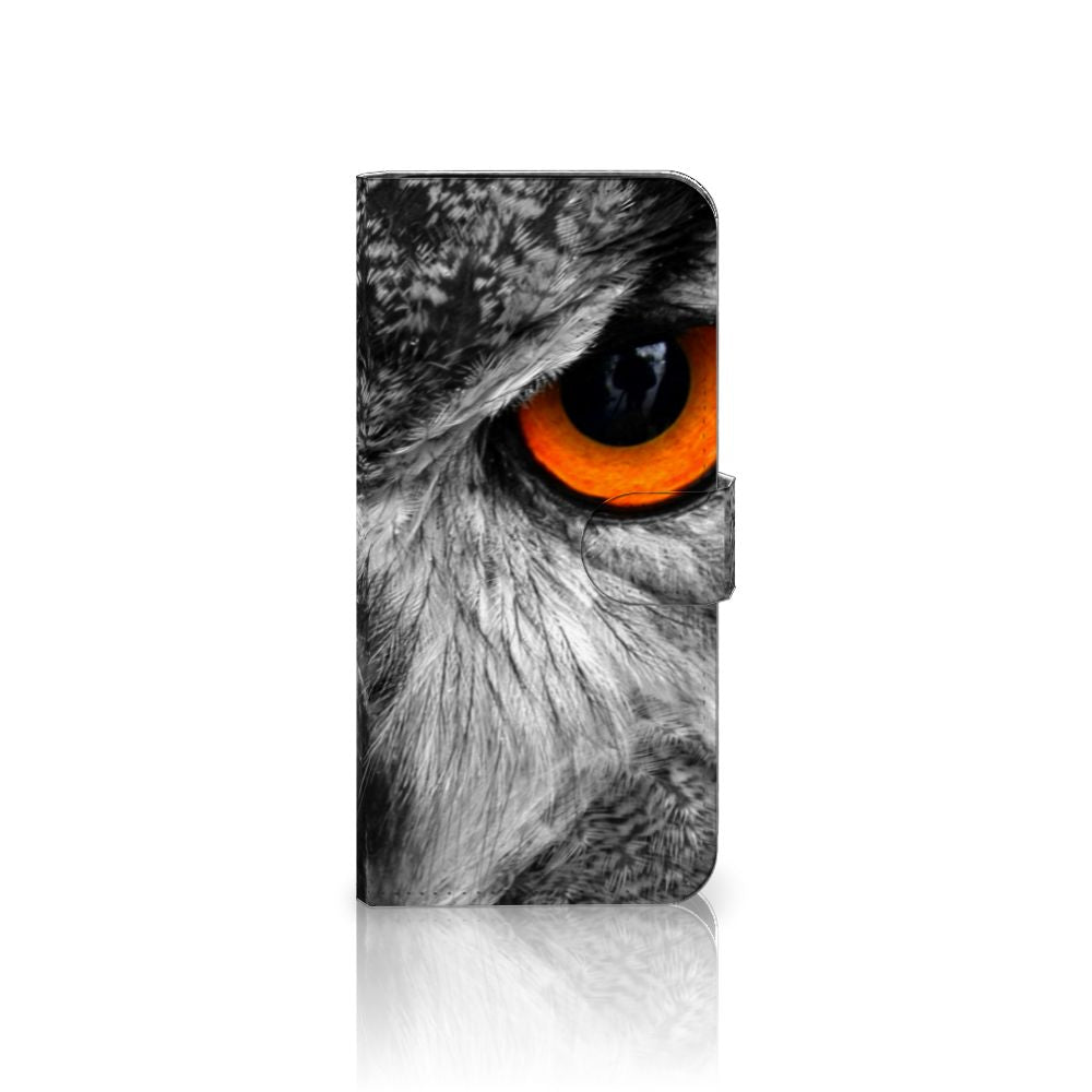 Samsung Galaxy S24 FE Telefoonhoesje met Pasjes Uil uilensluiting detail