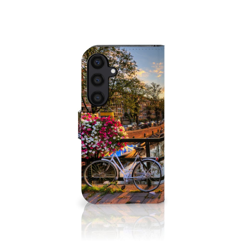 Samsung Galaxy S24 Flip Cover Amsterdamse Grachten design Amsterdamse Grachten aanzicht