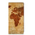 Samsung Galaxy S24 Plus Book Cover Wereldkaart wereldkaart bruin design voorkant