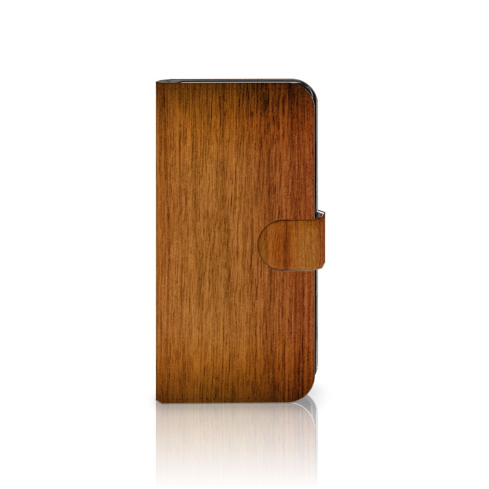 Samsung Galaxy S24 Plus Book Style Case Donker Hout boek stijl verpakking houtprint