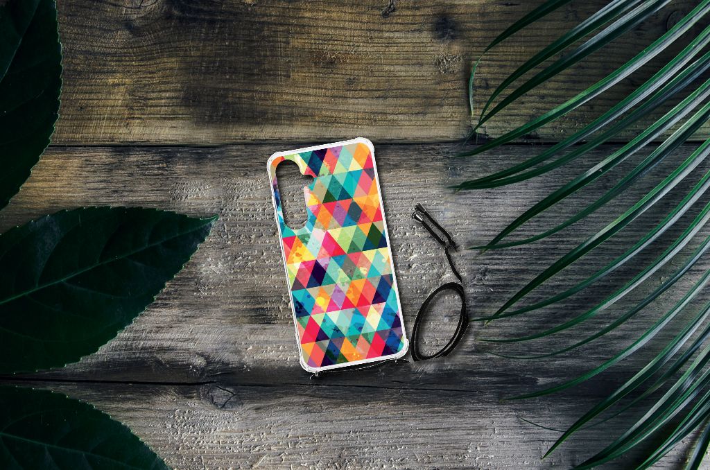 Samsung Galaxy S24 Plus Doorzichtige Silicone Hoesje Geruit B2C Telecom