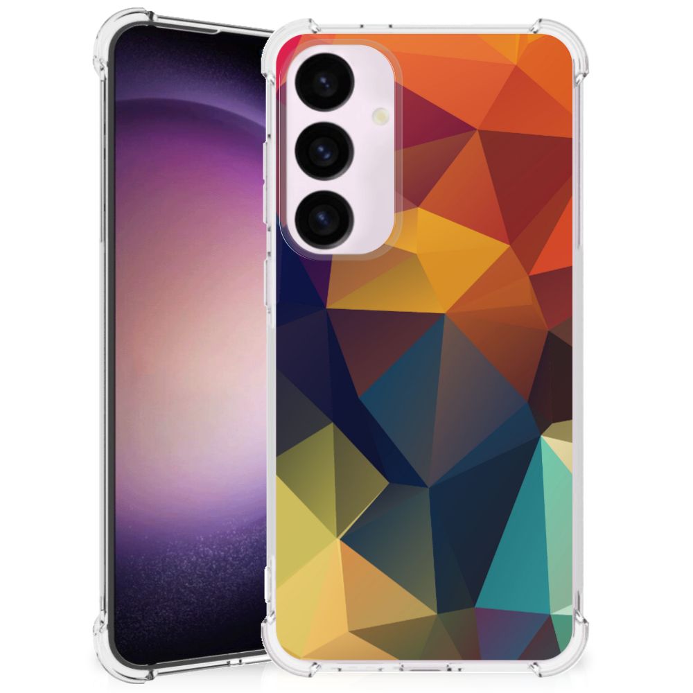 Samsung Galaxy S24 Plus Shockproof Case Polygon Color achterkant