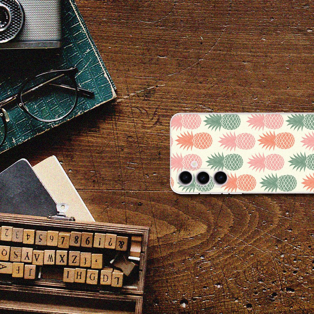 Samsung Galaxy S24 Plus Siliconen Case Ananas ananas design bovenkant