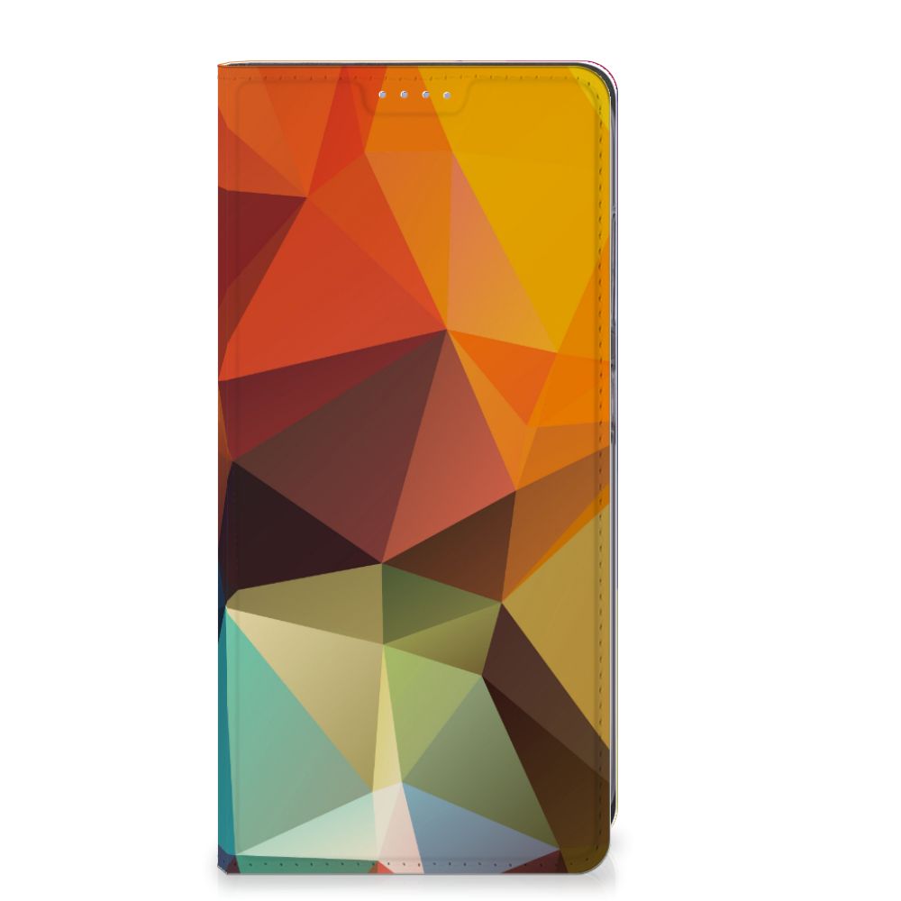 Samsung Galaxy S24 Plus Stand Case Polygon Color driehoekig kleurrijk abstract ontwerp