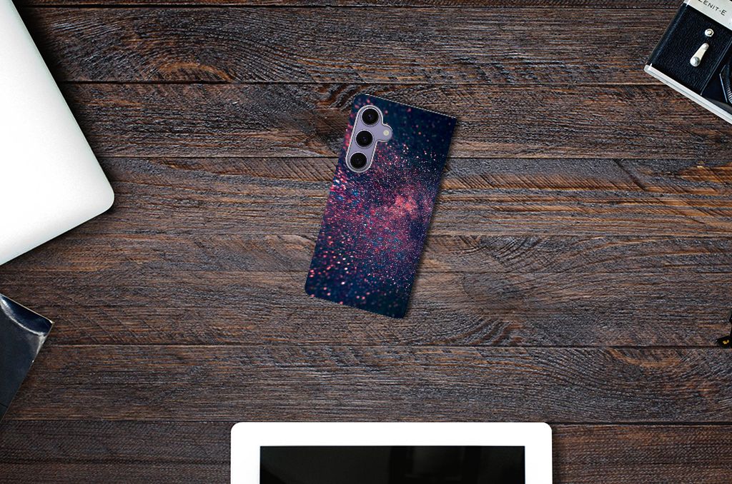 Samsung Galaxy S24 Plus Stand Case Stars design sterren achterkant