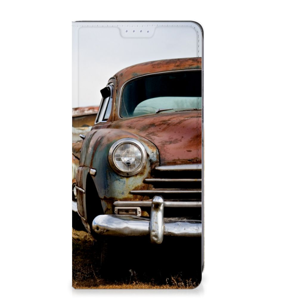 Samsung Galaxy S24 Plus Stand Case Vintage Auto vintage auto voorkant