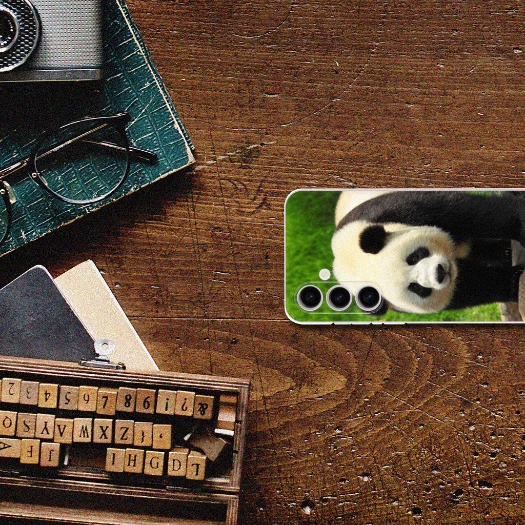 Samsung Galaxy S24 Plus TPU Hoesje Panda panda design voorkant