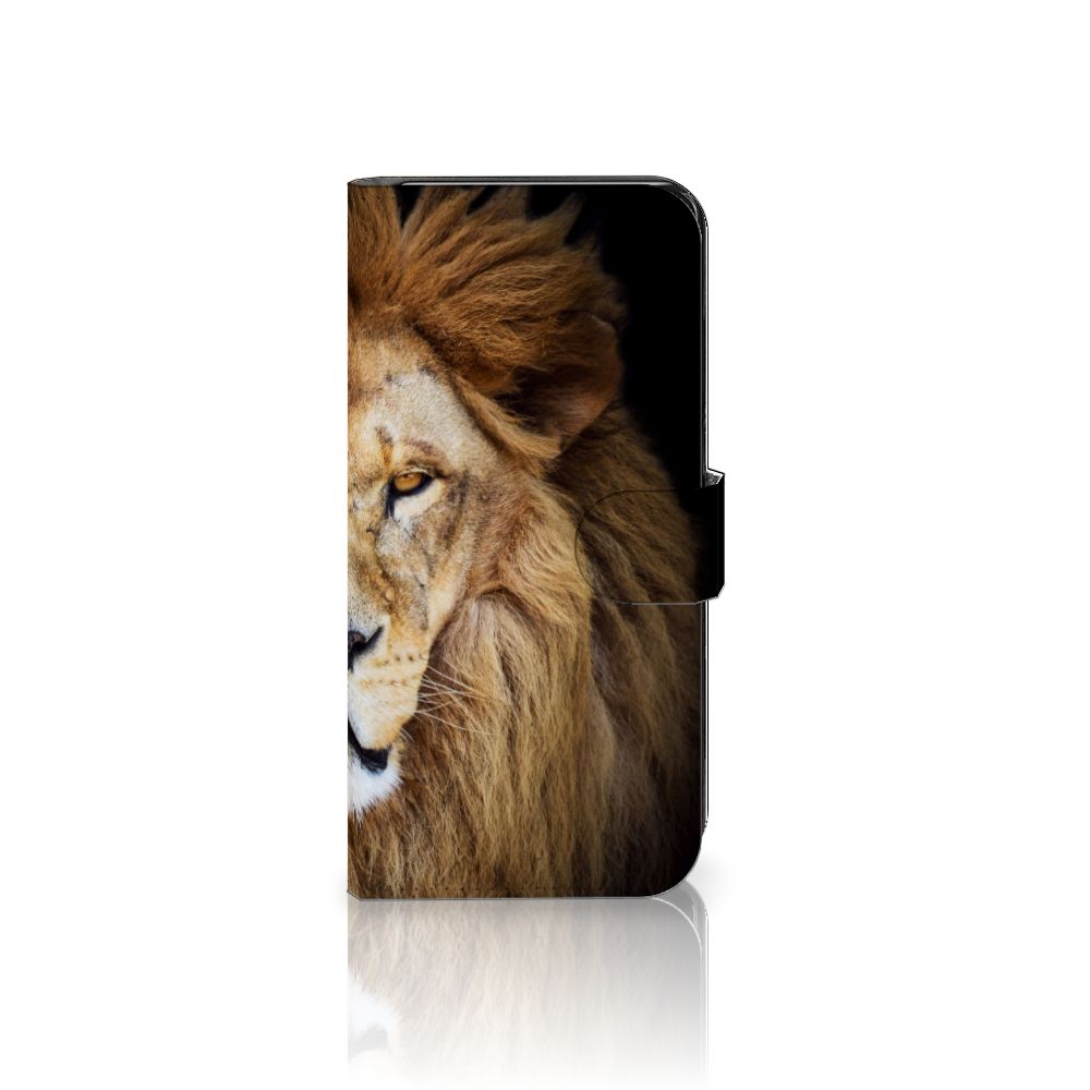 Samsung Galaxy S24 Plus Telefoonhoesje met Pasjes Leeuw design leeuw aanzicht