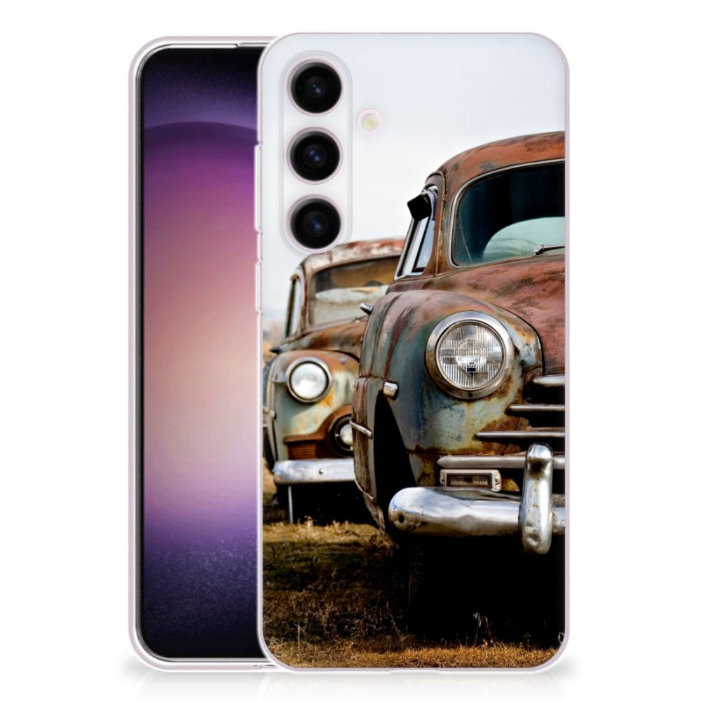 Samsung Galaxy S24 Siliconen Hoesje met foto Vintage Auto B2C Telecom