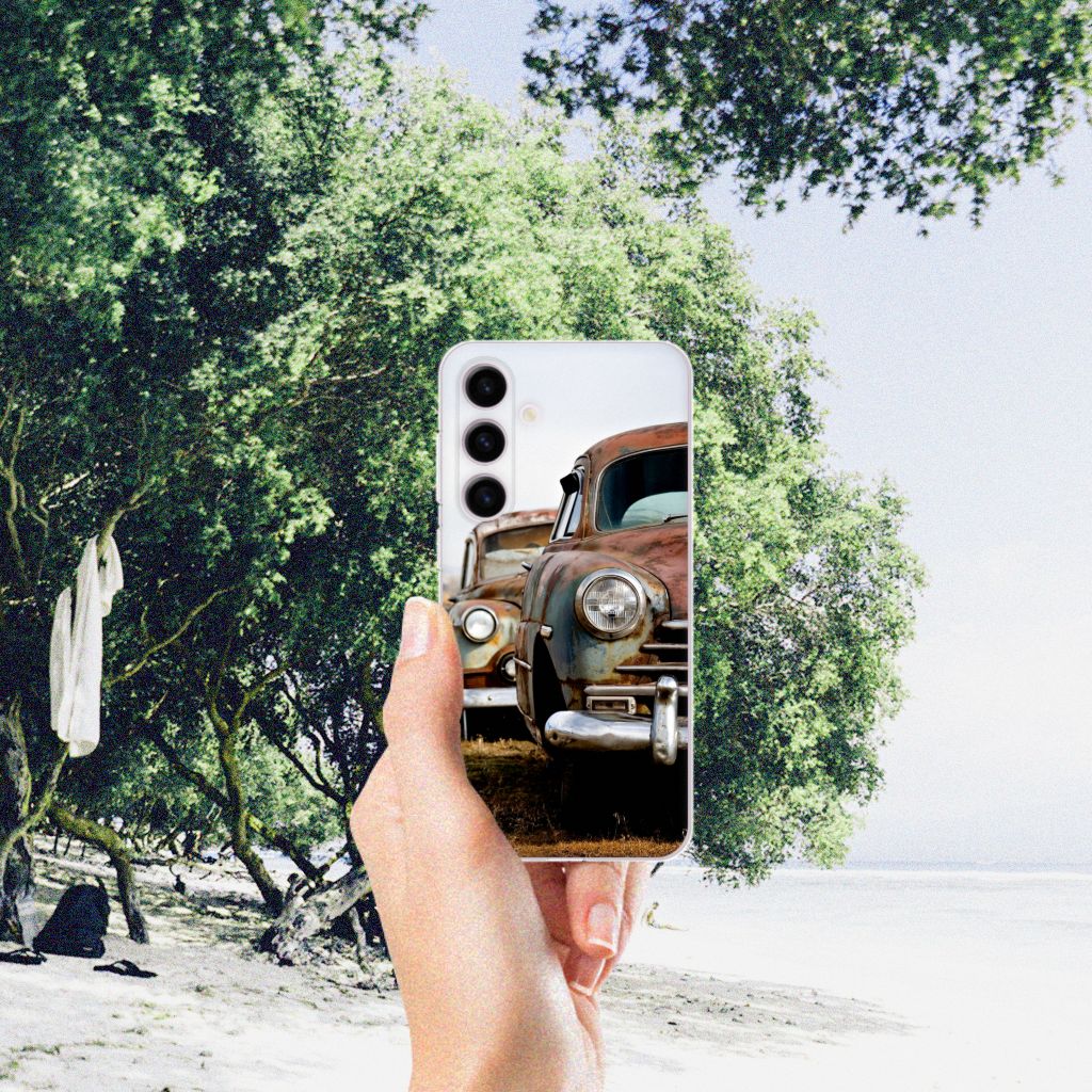 Samsung Galaxy S24 Siliconen Hoesje met foto Vintage Auto B2C Telecom
