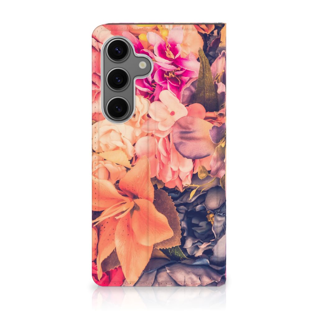 Samsung Galaxy S24 Smart Cover Bosje Bloemen bloemen design voorkant