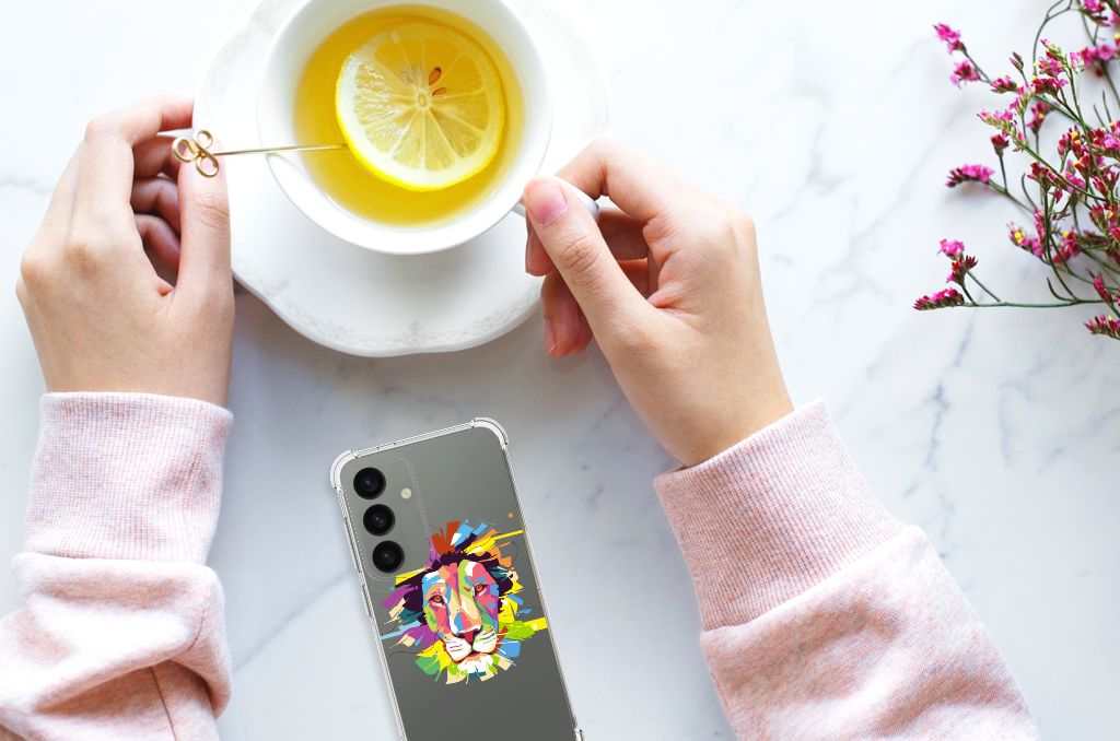 Samsung Galaxy S24 Stevig Bumper Hoesje Lion Color B2C Telecom