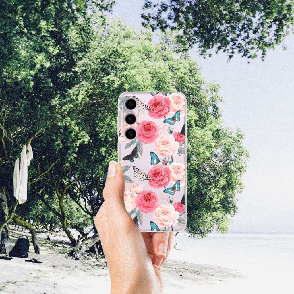 Samsung Galaxy S24 TPU Case Butterfly Roses B2C Telecom