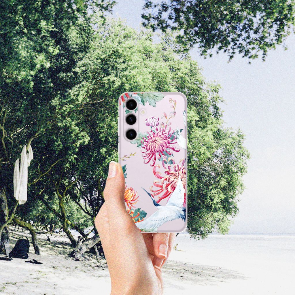 Samsung Galaxy S24 TPU Hoesje Bird Flowers B2C Telecom
