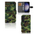 Samsung Galaxy S24 Telefoon Hoesje Army Dark telefoonhoesje camouflage design voorzijde zijde