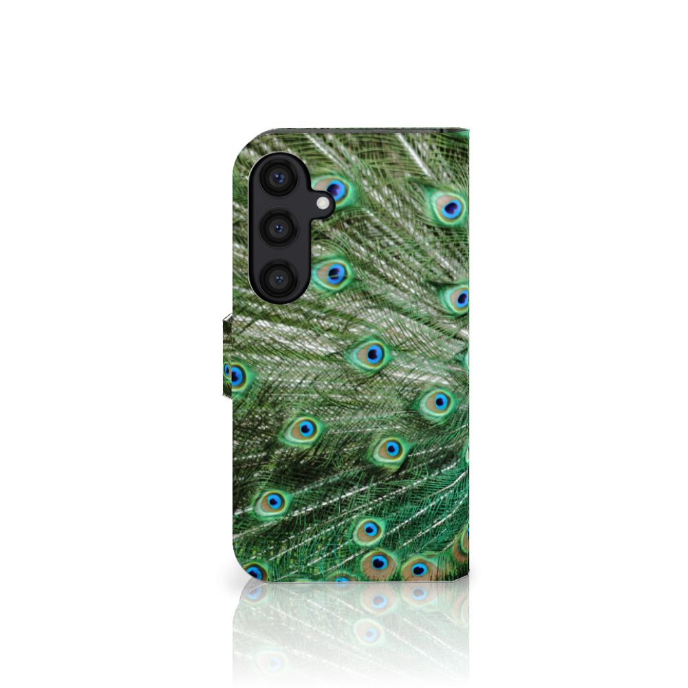 Samsung Galaxy S24 Telefoonhoesje met Pasjes Pauw design pauw aanzicht