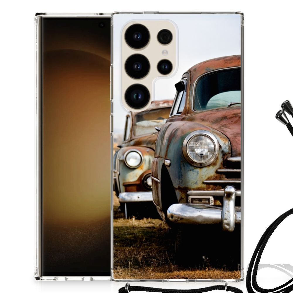 Samsung Galaxy S24 Ultra Anti-shock Hoesje met foto Vintage Auto B2C Telecom
