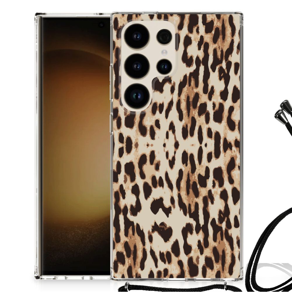 Samsung Galaxy S24 Ultra Case Anti-shock Leopard achterkant