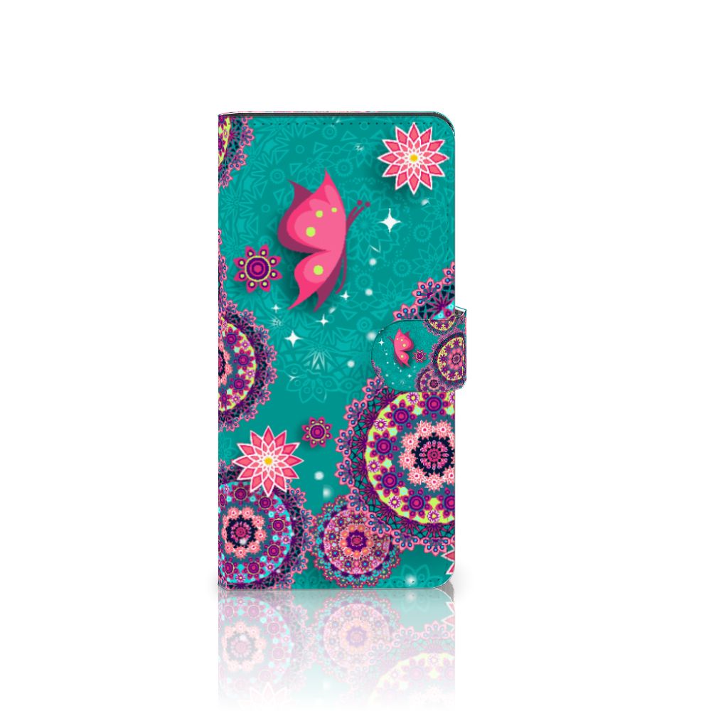 Samsung Galaxy S24 Ultra Hoesje Cirkels en Vlinders met kleurrijk design van cirkels en vlinders 🦋.