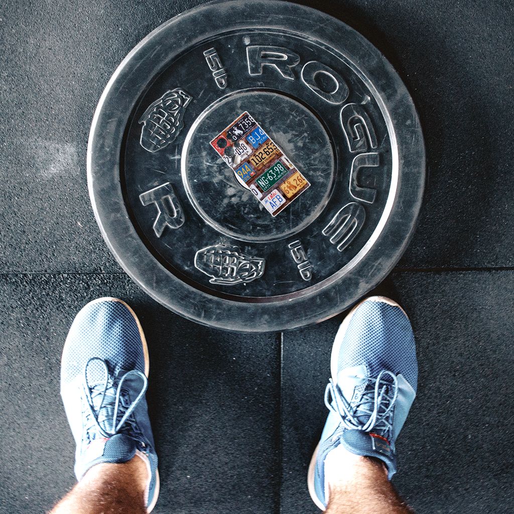 Samsung Galaxy S24 Ultra Siliconen Hoesje met foto Kentekenplaten gewichtschijf gym schoenen