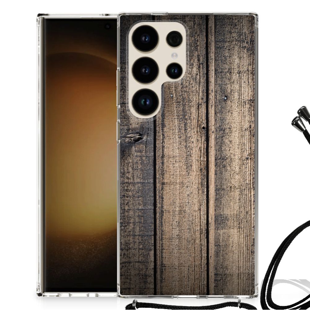 Samsung Galaxy S24 Ultra Stevig Telefoonhoesje Steigerhout B2C Telecom