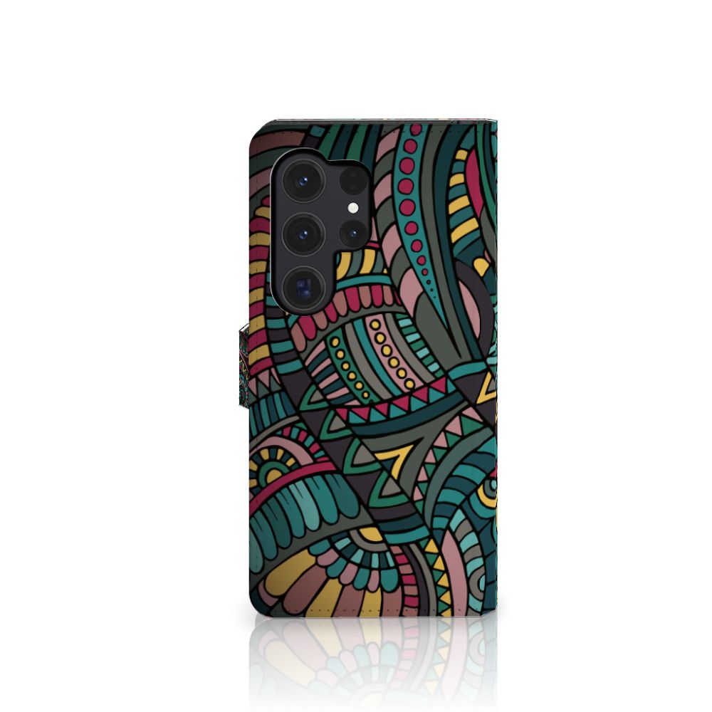 Samsung Galaxy S24 Ultra Telefoon Hoesje Aztec telefoonhoesje Aztec aanzicht