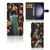 Samsung Galaxy S24 Ultra Telefoonhoesje met Pasjes Pauw met Bloemen telefoonhoesje pauw bloemen aanzicht