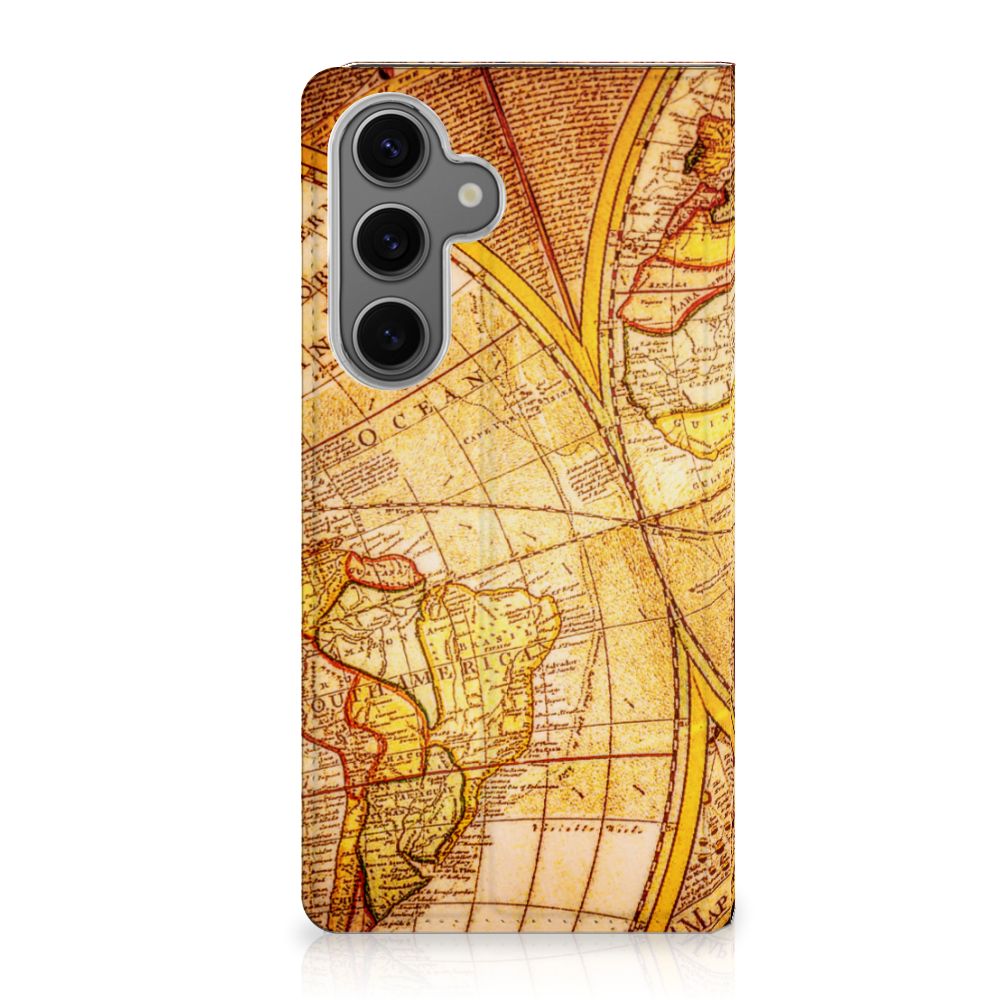 Samsung Galaxy S24FE Book Cover Kompas design kompas aanzicht
