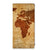 Samsung Galaxy S24FE Book Cover Wereldkaart wereldkaart beige bruin voorkant