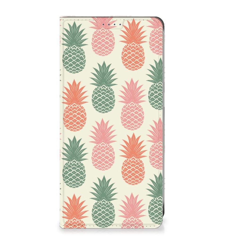 Samsung Galaxy S24FE Flip Style Cover Ananas design ananas vooraanzicht