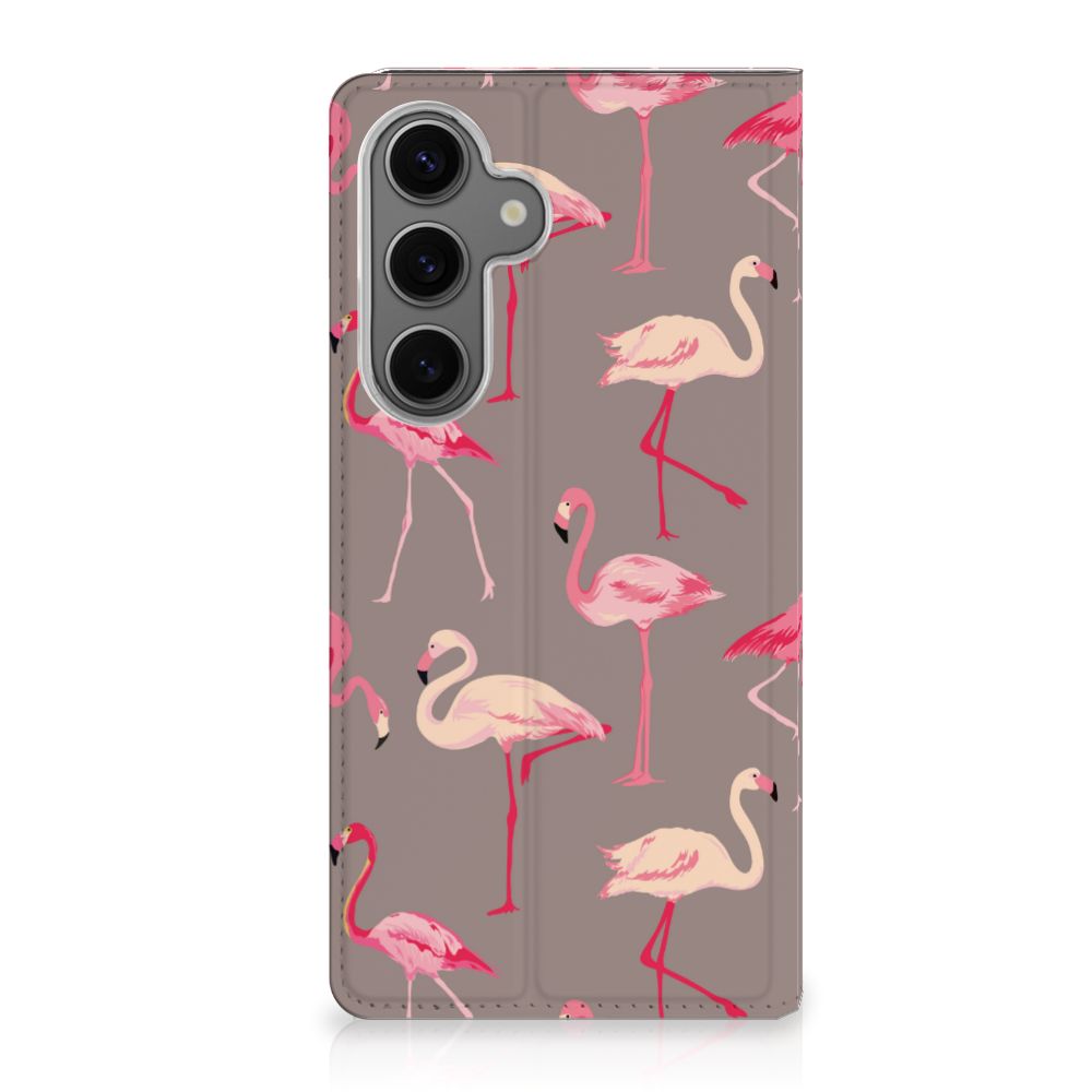Samsung Galaxy S24FE Hoesje maken Flamingo hoesje flamingo ontwerp voorkant