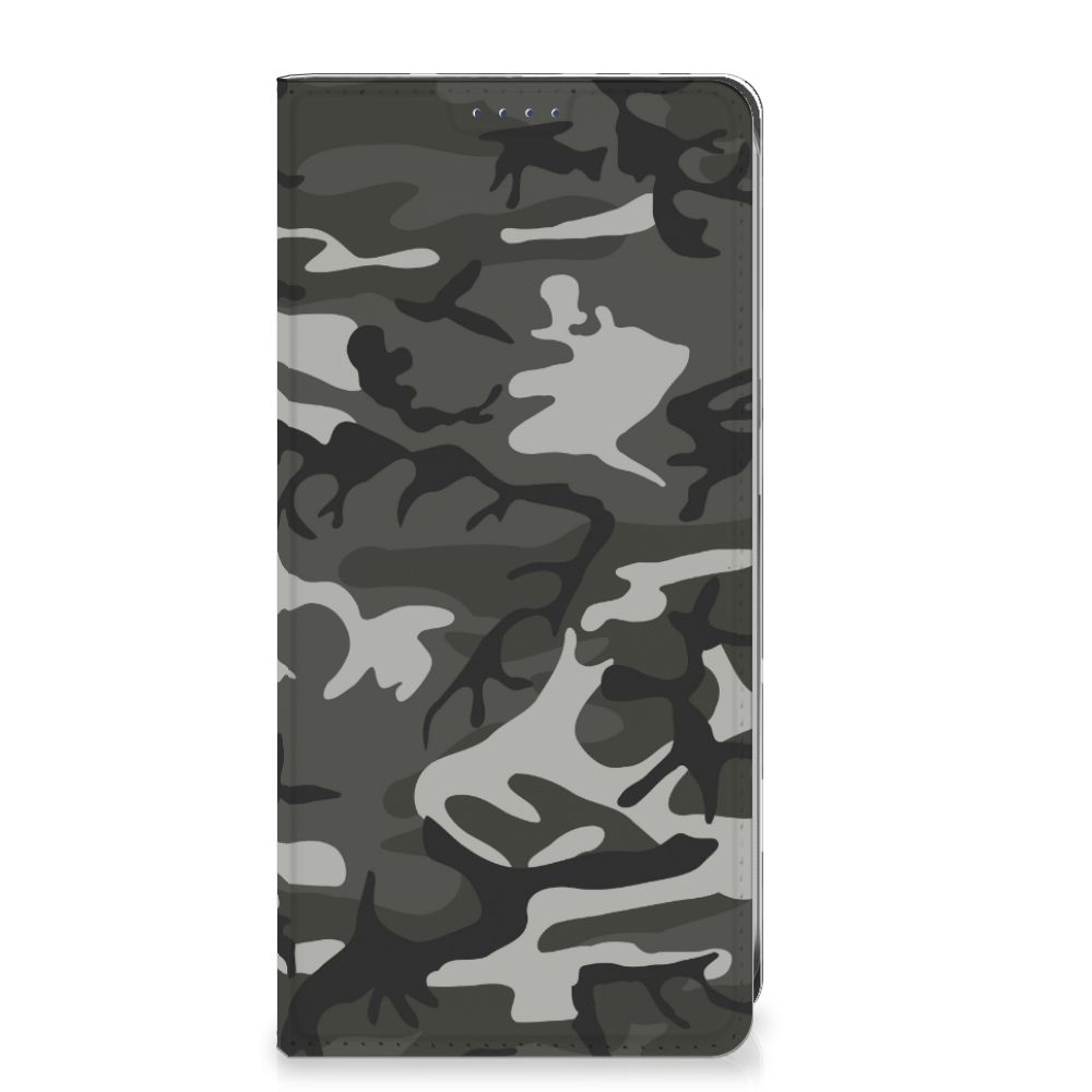 Samsung Galaxy S24FE Hoesje met Magneet Army Light camouflage ontwerp voorkant