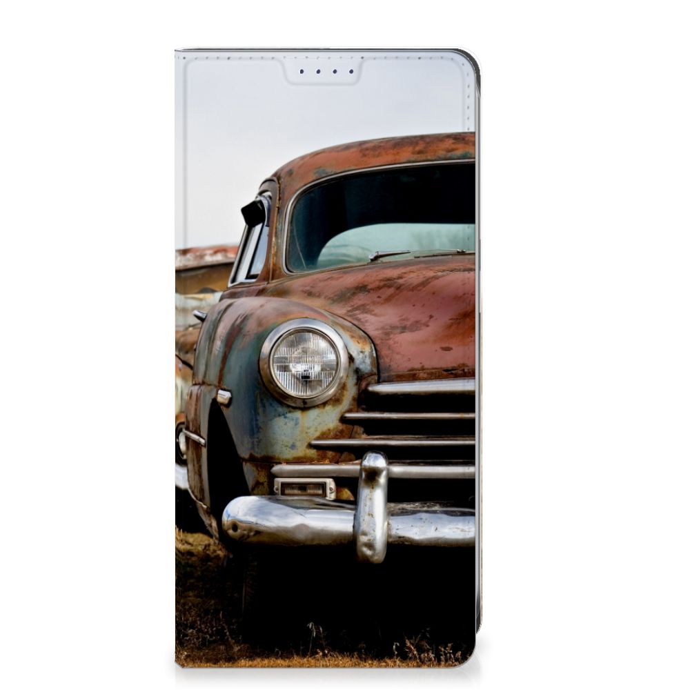 Samsung Galaxy S24FE Stand Case Vintage Auto vintage auto voorkant